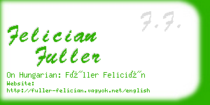 felician fuller business card
